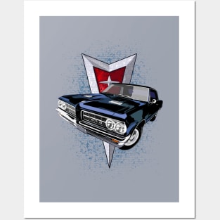 Blue 64 Pontiac GTO Posters and Art